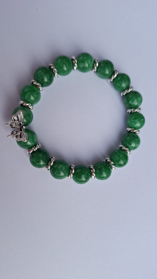 Natural Dark Jasper Stone Beads Bracelet for Women  (10mm)