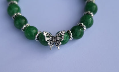 Natural Dark Jasper Stone Beads Bracelet for Women  (10mm)
